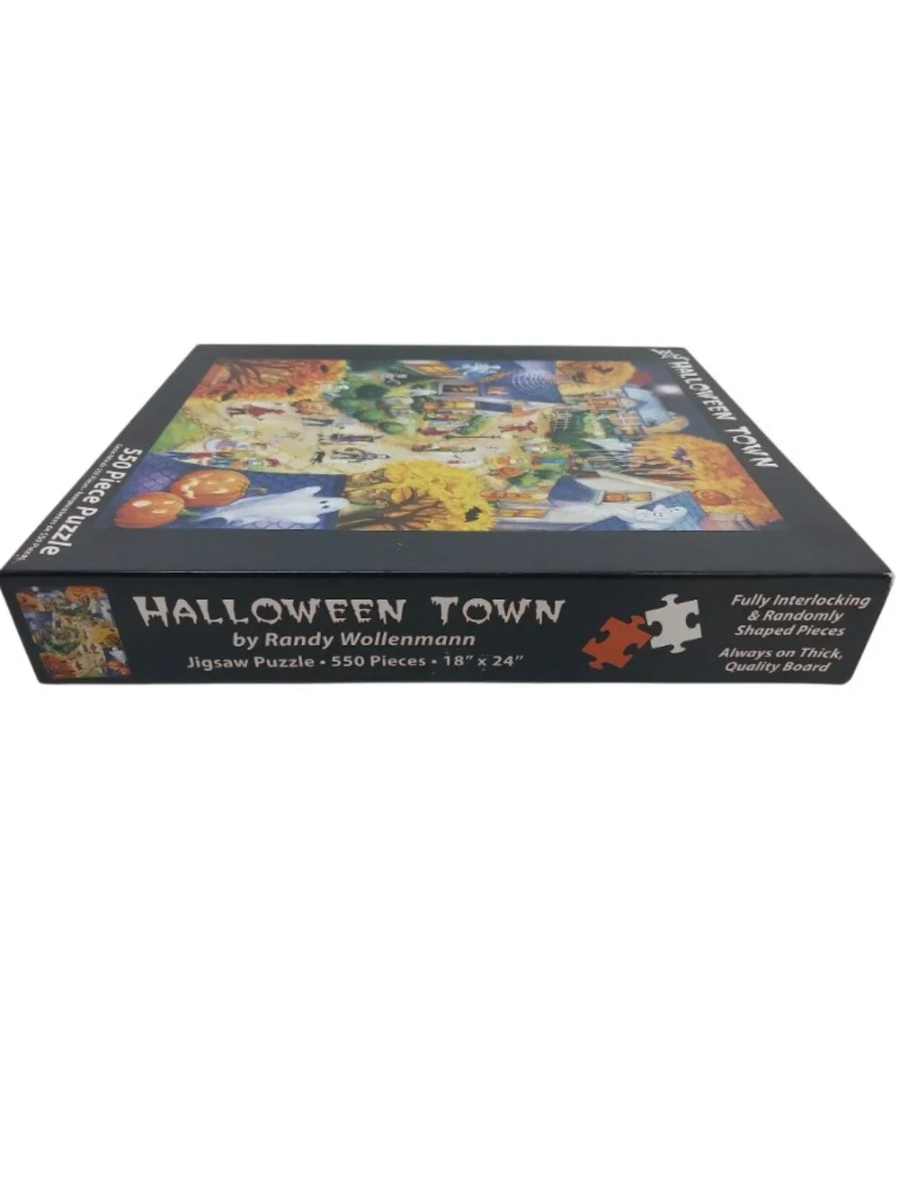 Halloween Town 550 Piece Jigsaw Puzzle By Randy Wollenmann Recycled Materials